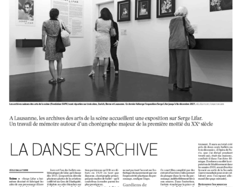 La danse s’archive – Artikel erschienen im Le Courrier